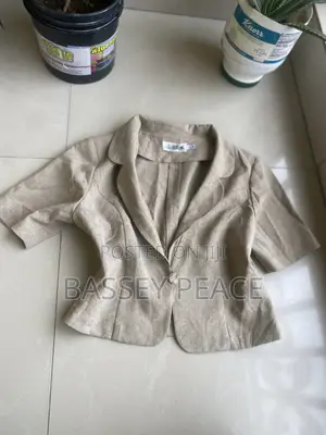 Beige Short Sleever Blazer