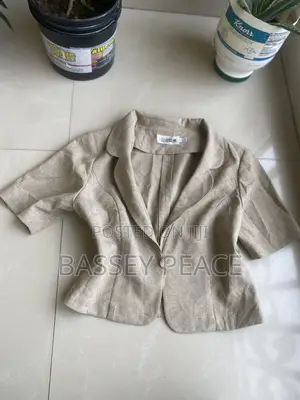Beige Short Sleever Blazer