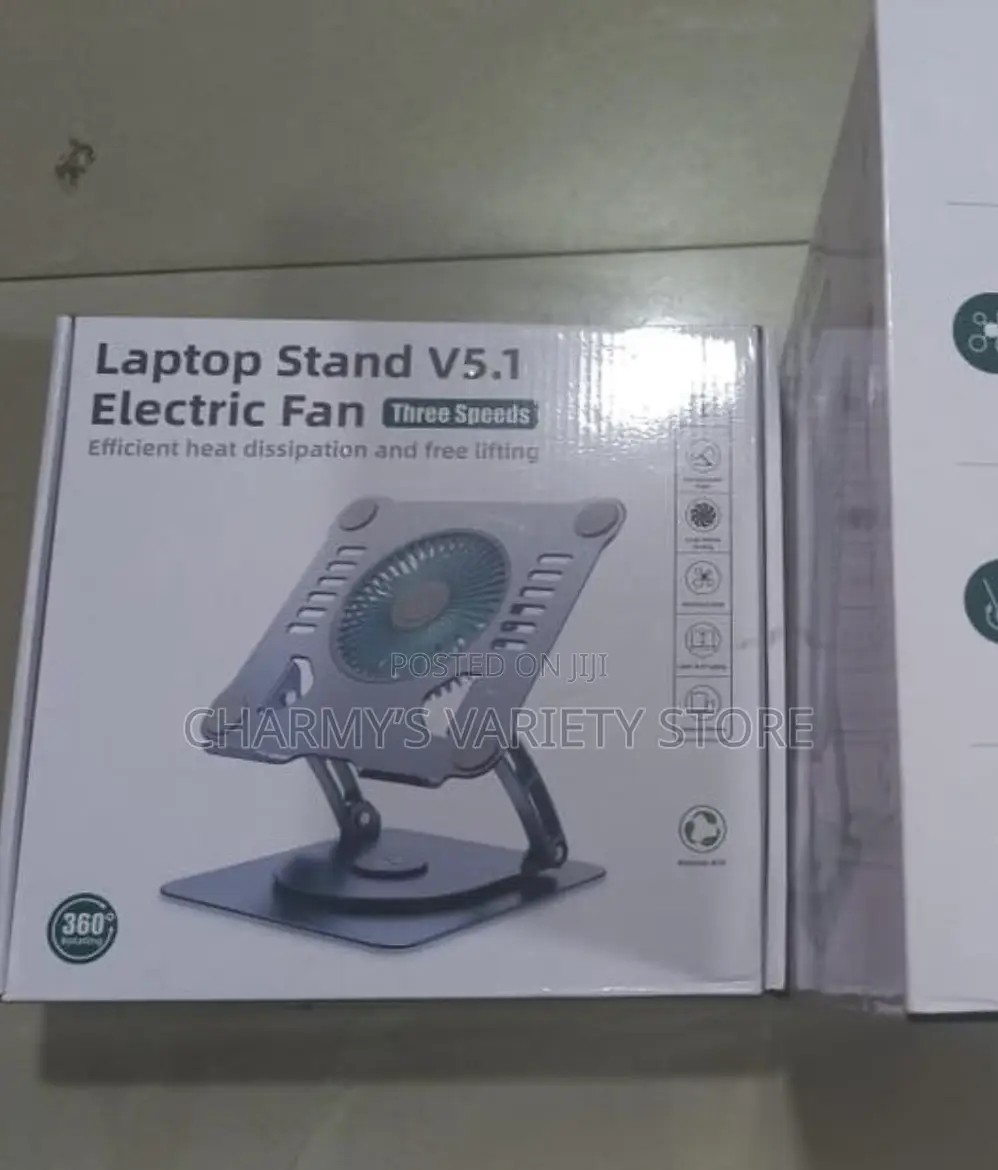 360 Degree Rotatable and Adjustable Laptop Stand With Fan