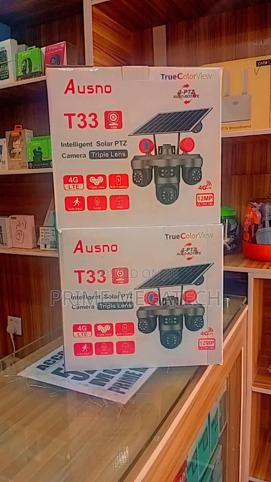 Solar Triple Lens CCTV Camera