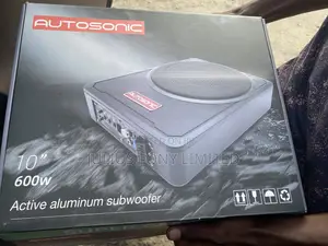 10-Inch 600w Slim Active Under-Seat Car Subwoofer- Deep Bass Audio