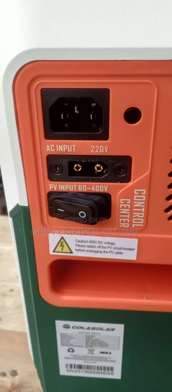 Cola Solar Generator 3600 Plus/2200w Output