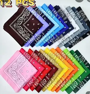 12pcs of Bandana Scarfs