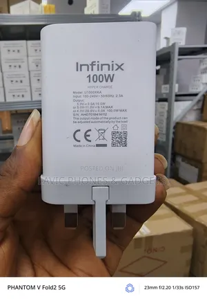 Original Infinix 100watts Type C Adapter