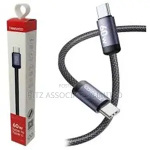 Type C and Usb Super Fast Charging Data Cable 60wats 6amp for Phone