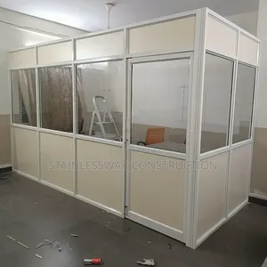 Office Partition With Glass an Bord