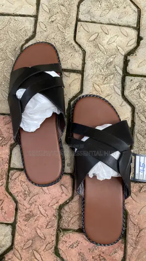 Men’S Premium Cross-Strap Slide Slippers