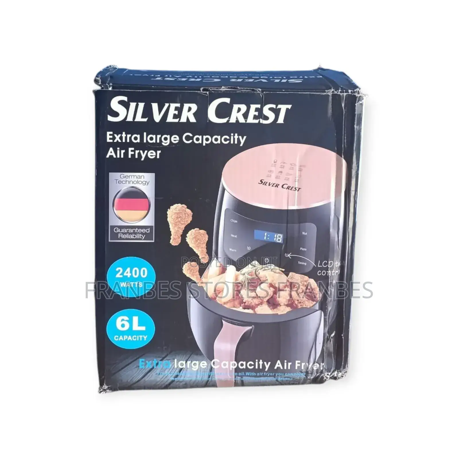 Silver Crest Extra Large Capacity Air Fryer 6l,2400w