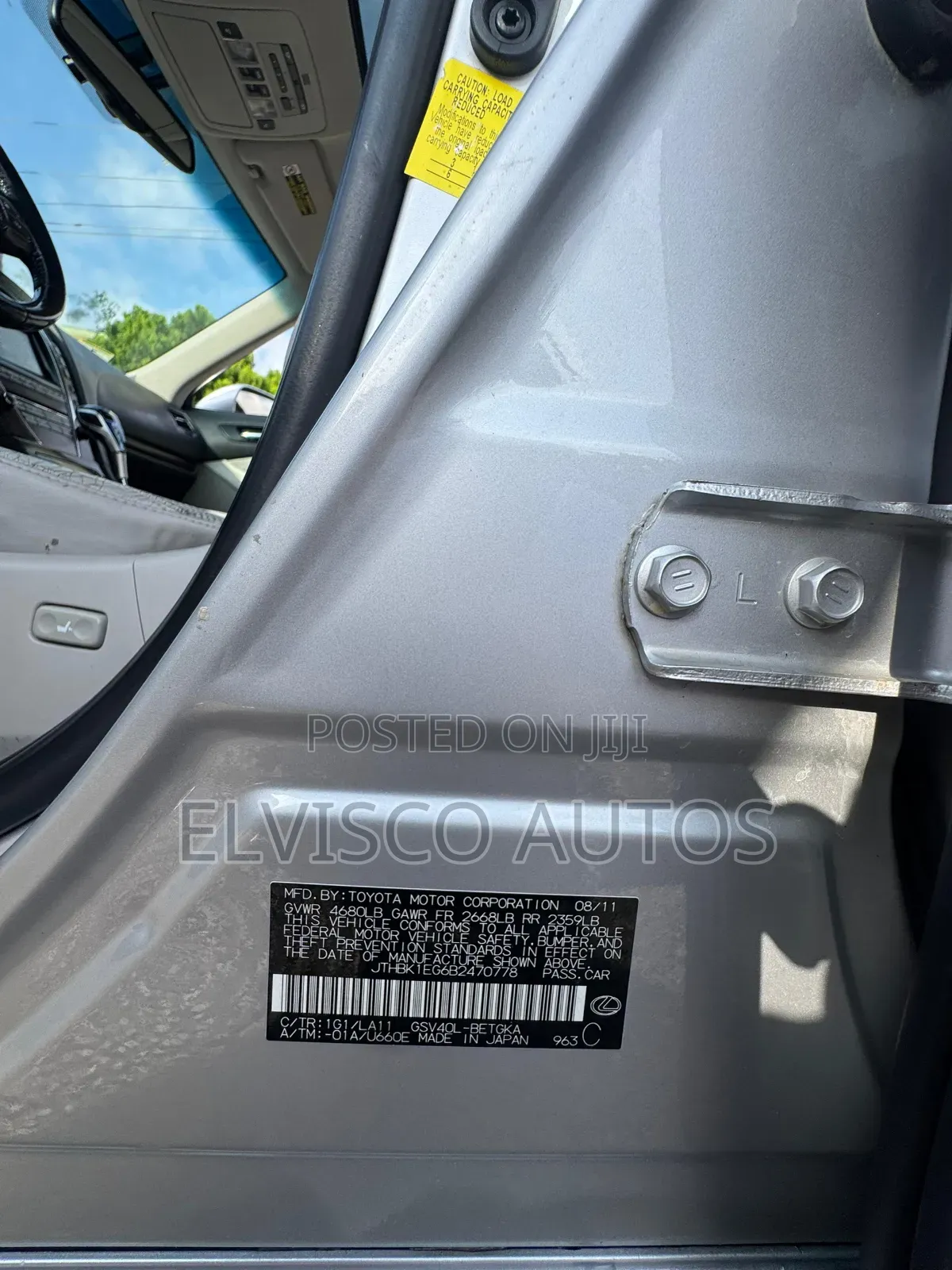 Lexus ES 2012 Silver