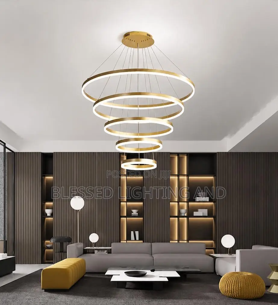 Size 800mm Led Round Ring Dropping Light for Living Room, Staircase