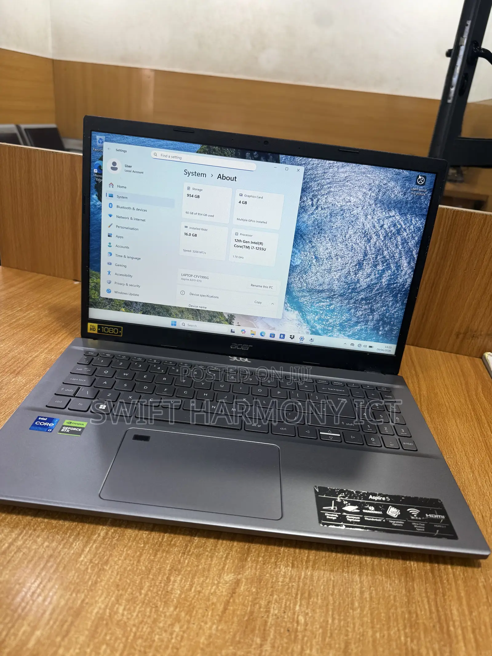 Laptop Acer Aspire 5 16GB Intel Core i7 SSD 1T