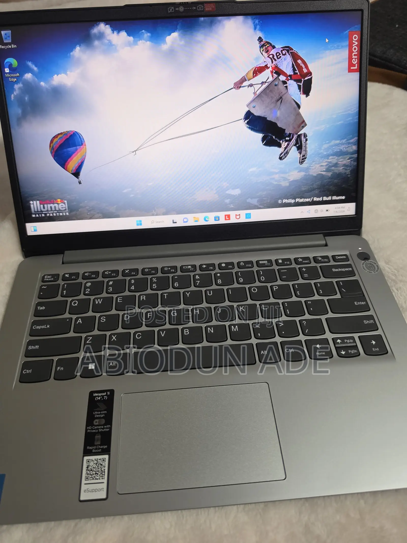 Laptop Lenovo IdeaPad 1 4GB Intel Core i3 SSD 128GB