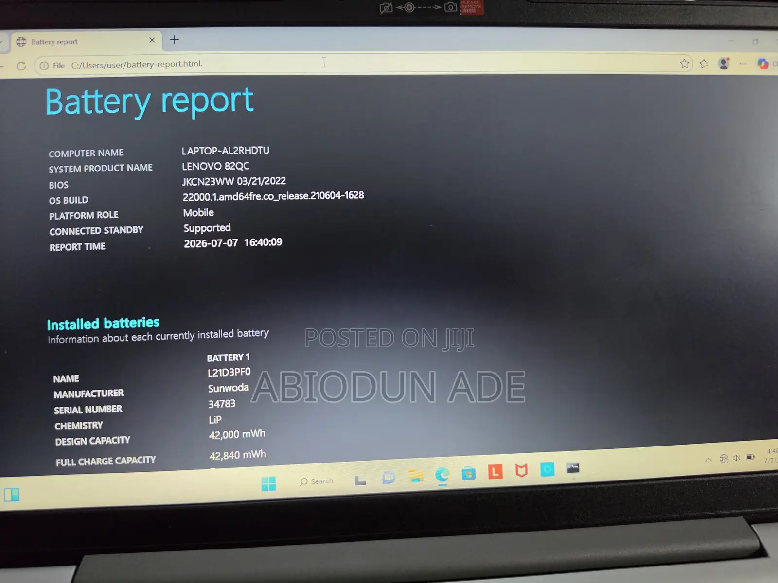 Laptop Lenovo IdeaPad 1 4GB Intel Core i3 SSD 128GB