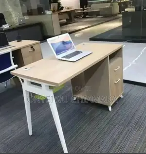 Modern Executive Office Desk With Side Drawers
