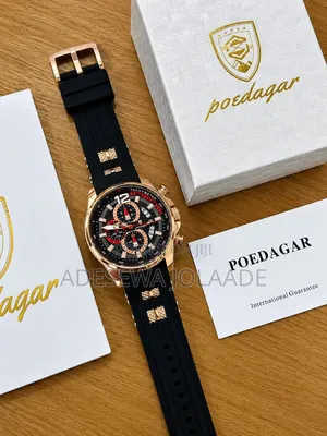 *Poedagar* Rubber Strap Active Working Chronograph