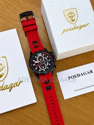 *Poedagar* Rubber Strap Active Working Chronograph