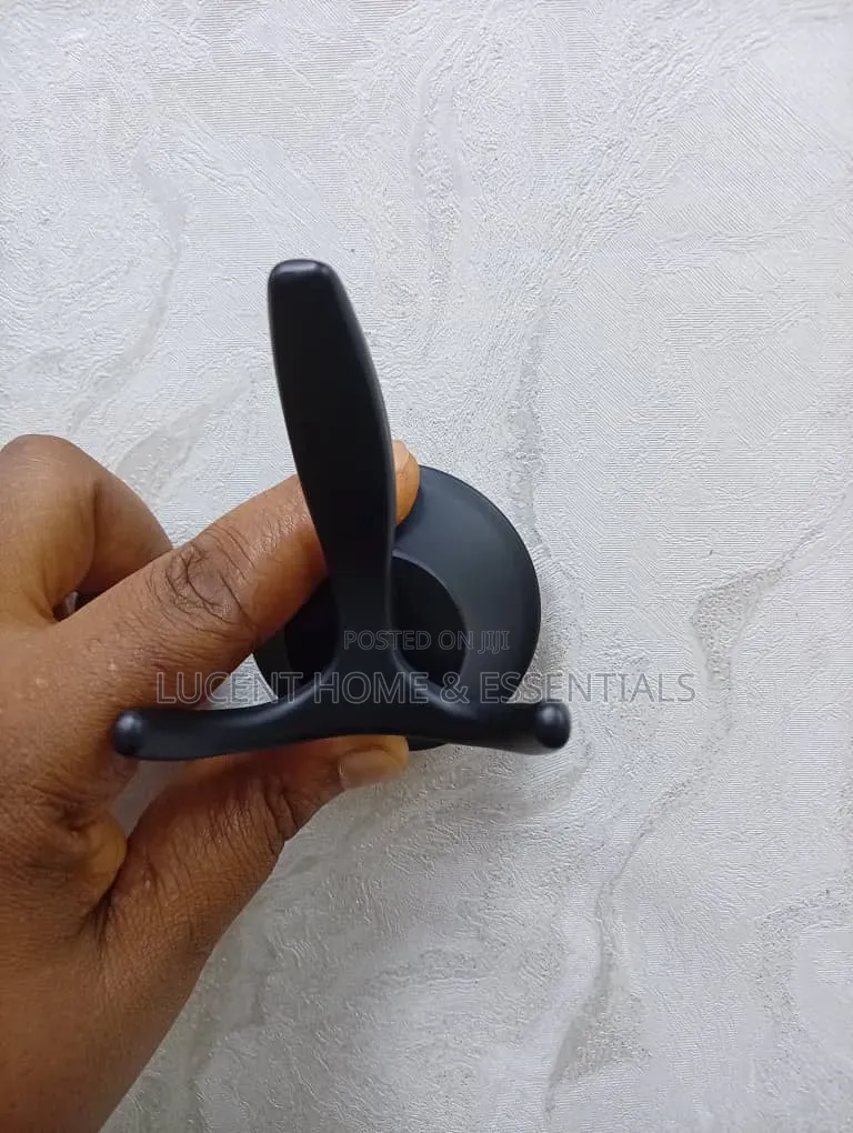Premium Matte Black Wall Hook - Heavy Duty Towel Robe Holder