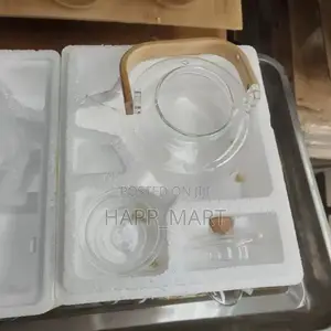 1l Tea Glass Kettle With a Matching Cup