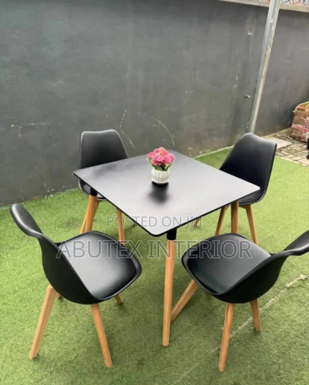 Your Mini Executive Square, Round Table With Plastic Four Chairs