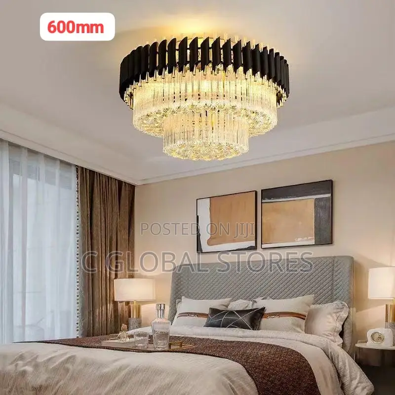 Flush Crystal Chandelier