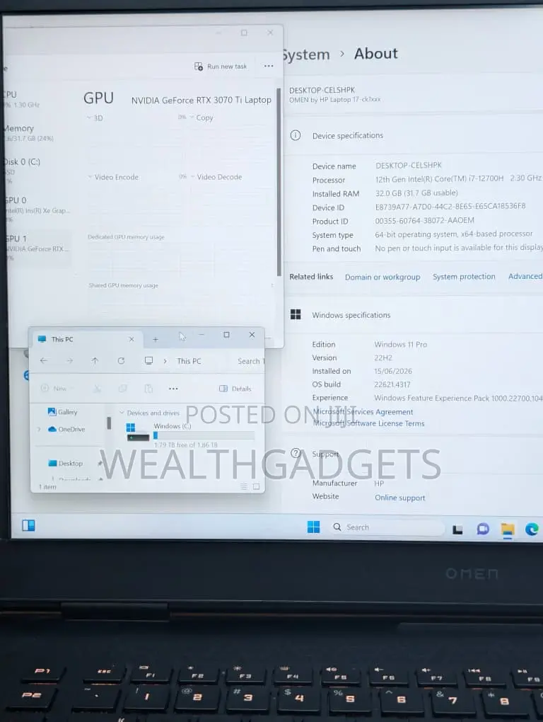 Laptop HP Omen 17 32GB Intel Core i7 SSD 2T