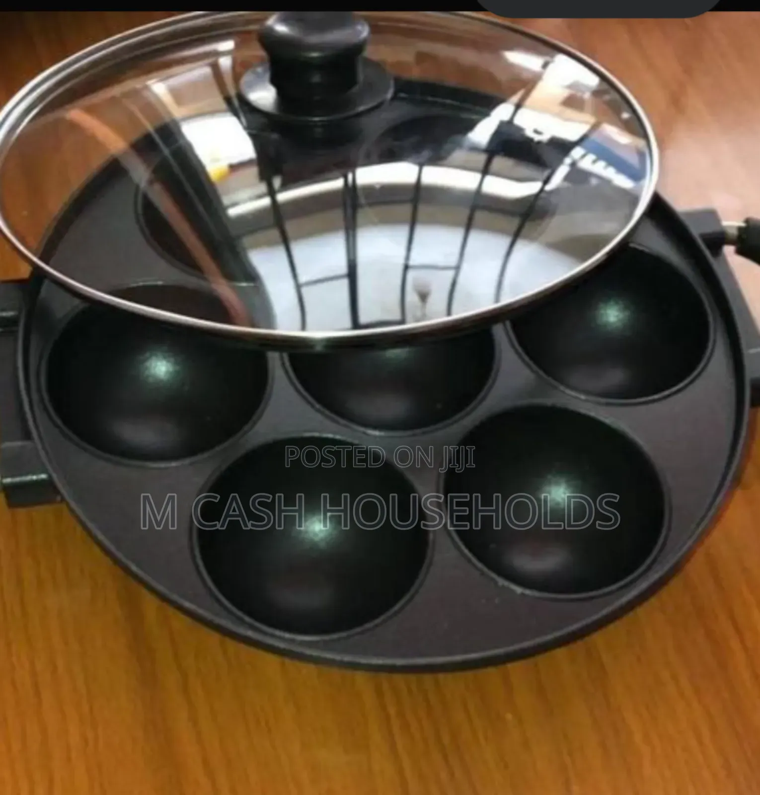 7 Hole Non-Stick Masa Cake Pan With Cover