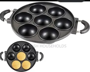 7 Hole Non-Stick Masa Cake Pan With Cover