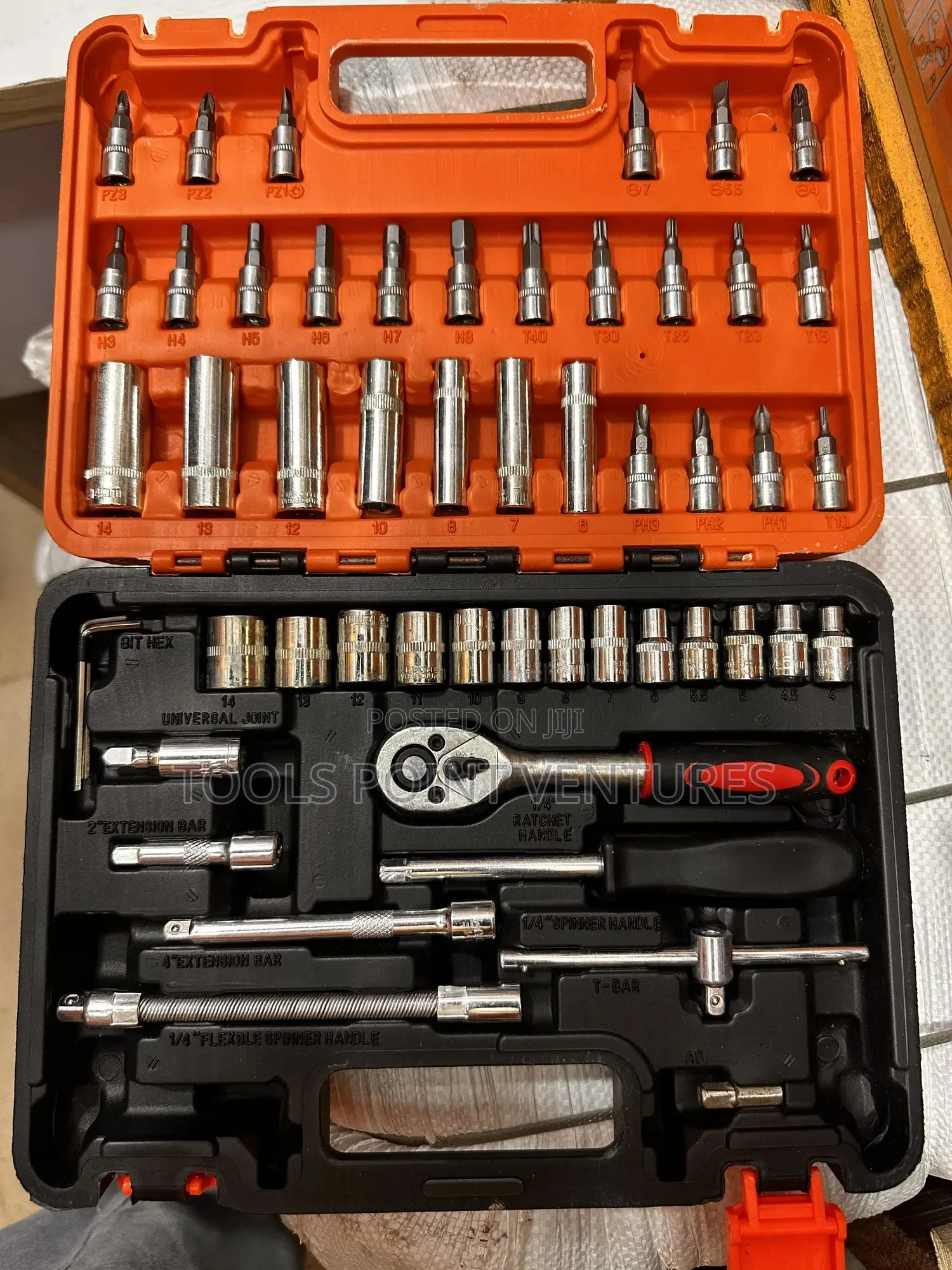53-Piece 1/4” Drive Socket Set (Cr-V)