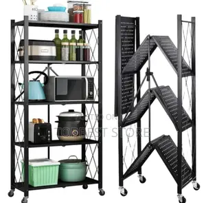 Multifunctional Moveable Kitchen Rack With Wheels