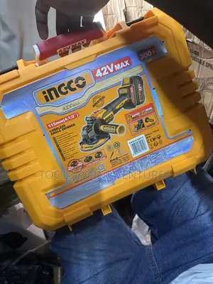 Ingco 42v Max Cordless Angle Grinder (115mm / 4-1/2”)