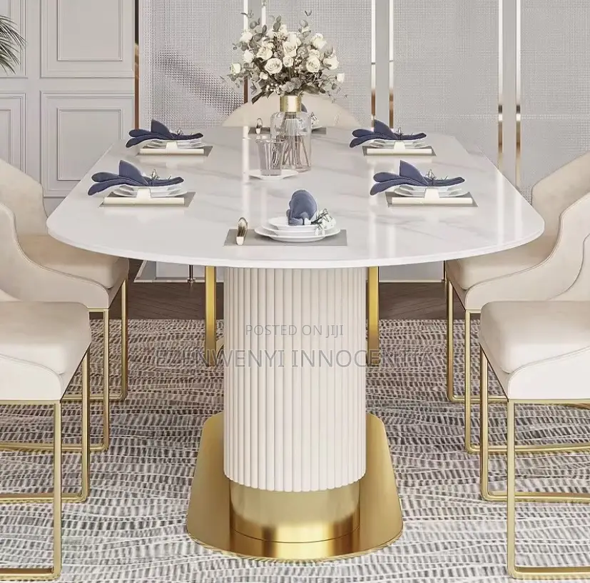 Nordic Oval Luxury Marble Dining Table