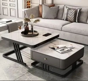 Real Marble Center Table With Drawer (606)