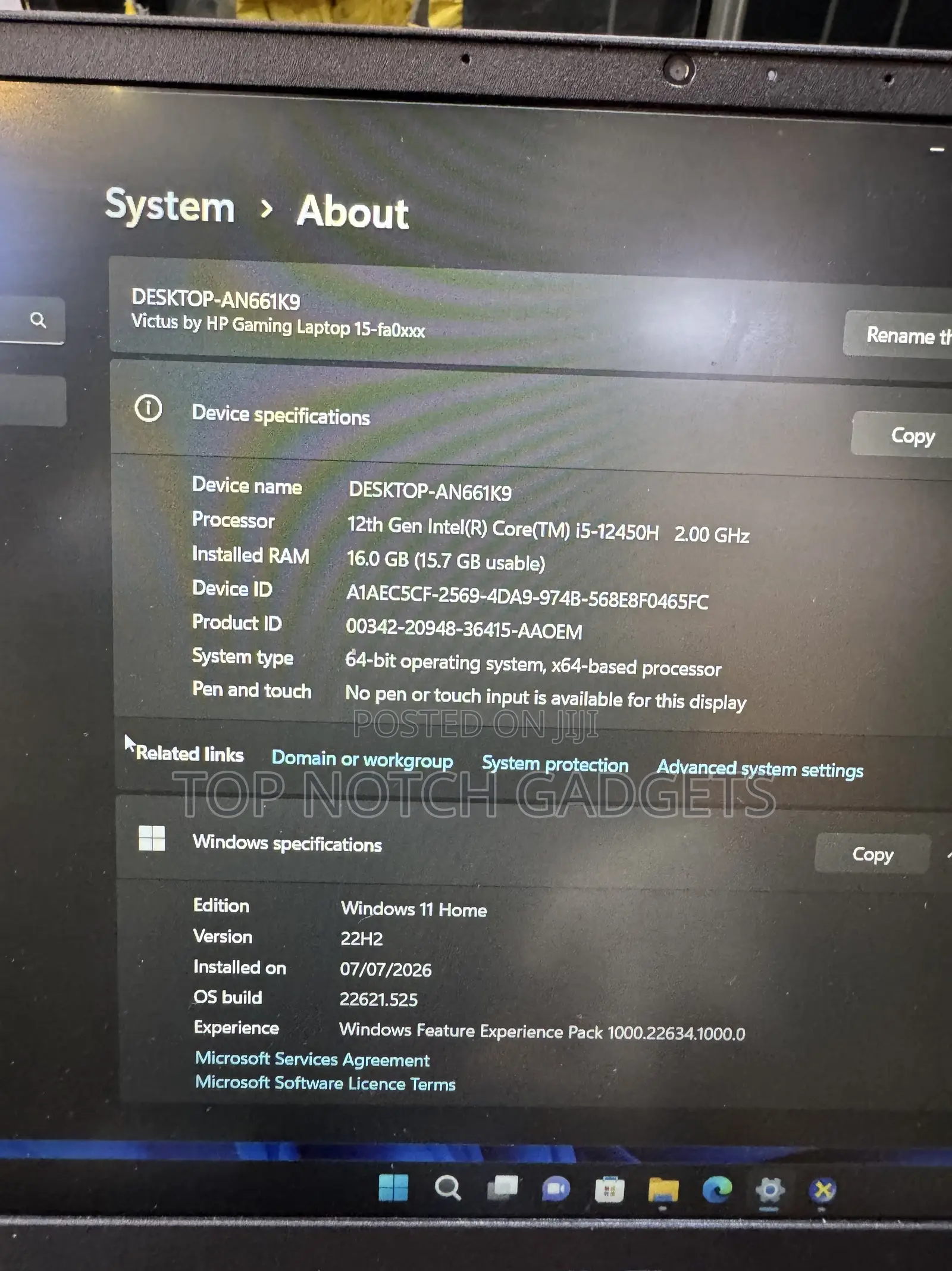 Laptop HP Victus 15 16GB Intel Core i5 SSD 512GB