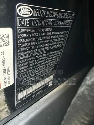 Land Rover Range Rover Sport 2020 Black