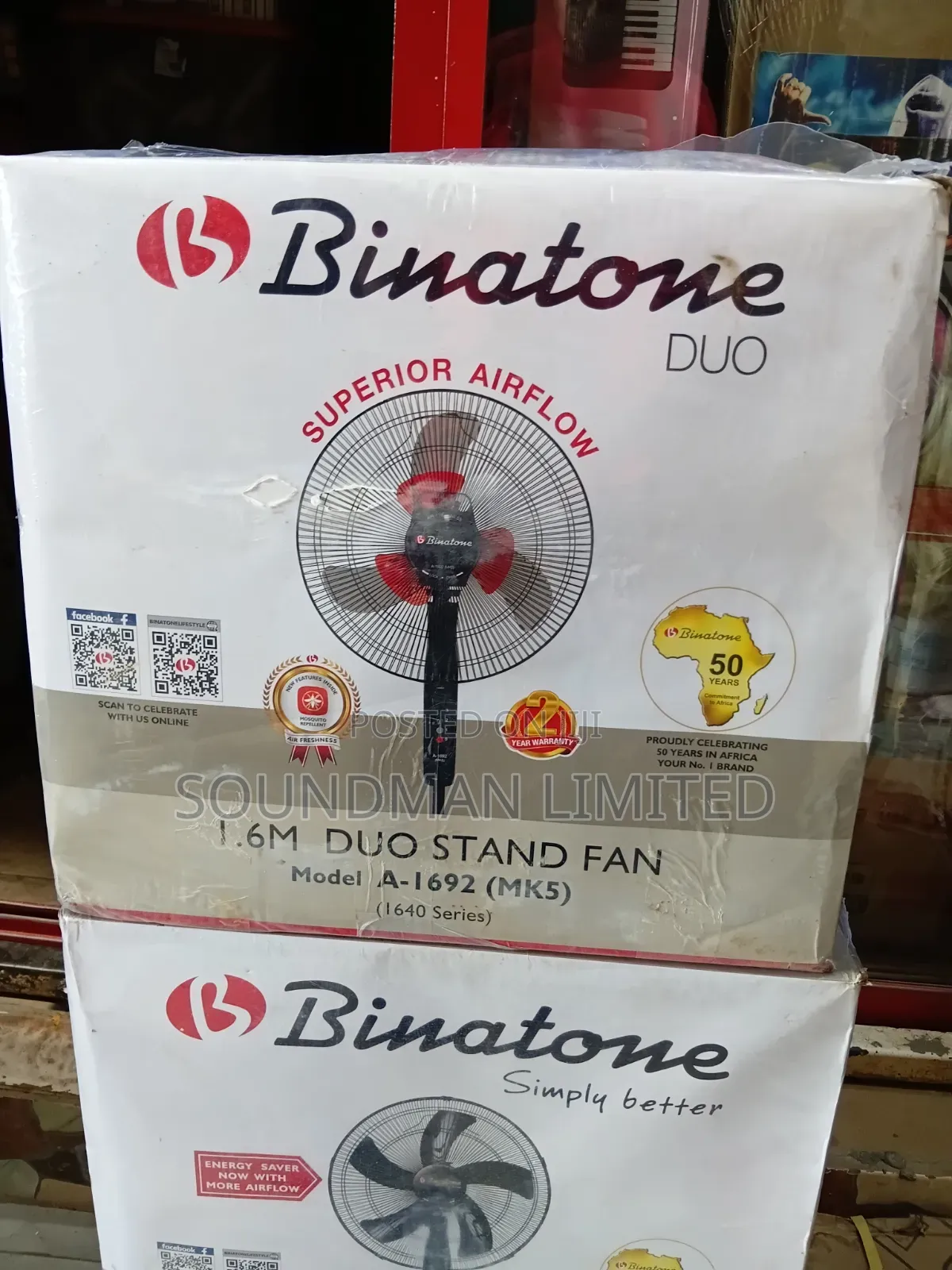Binatone Standing Fan Duo a-1692 (Mk5) Superior Quality