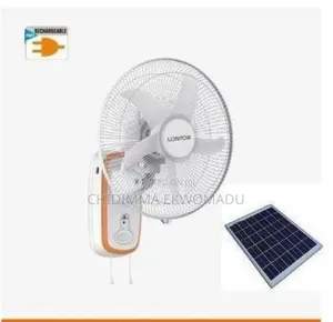 Lontor Rechargeable Wall Fan With Solar Panel CTL-Cf015r-16