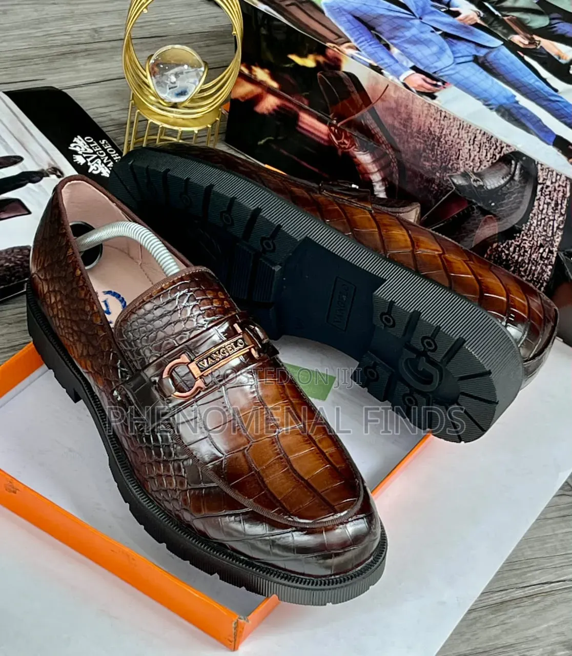 Quality Croc-Embossed Men's Shoes