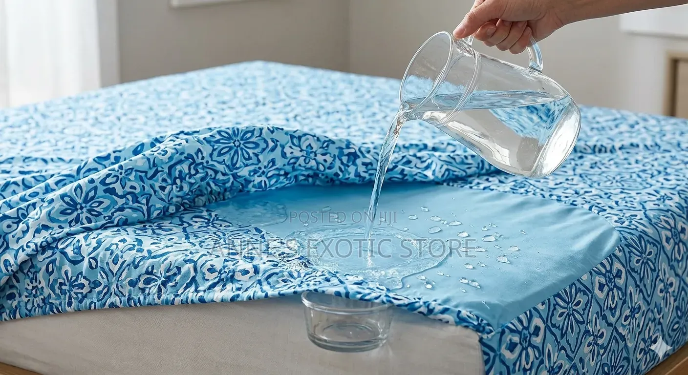 Waterproof Fitted Bedspread With 2 Pillowcases – Floral Design