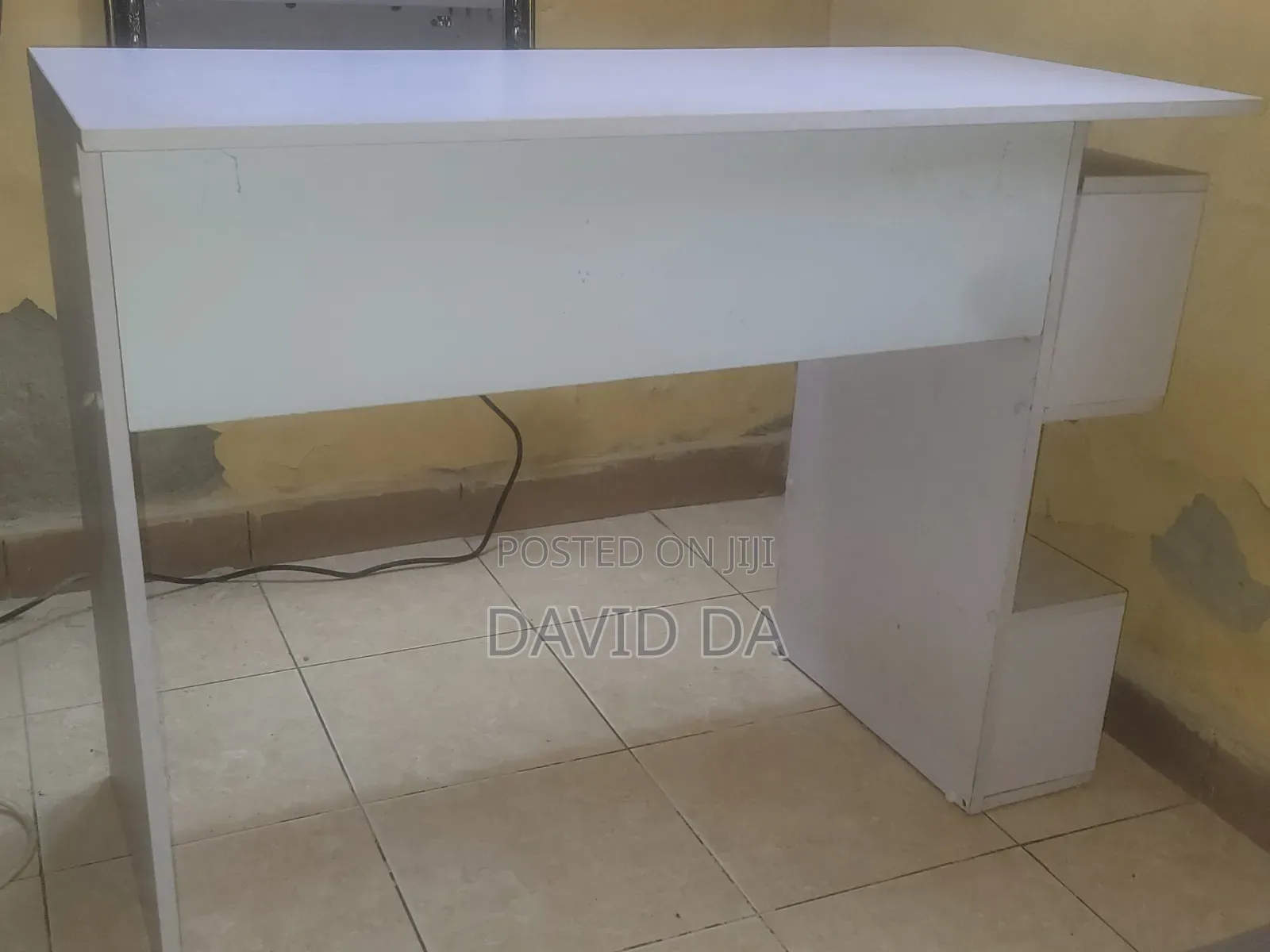 Modern White Home Office / Study Desk With Shelves (Quick Sale)