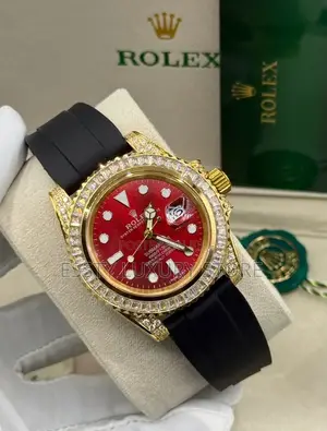 Rolex Quality Luxury Unisex Rubber Wristwatch