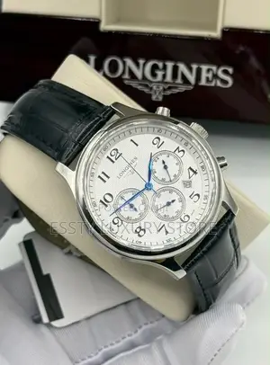 Longines Quality Luxury Men Genuine Leather Wristwatch