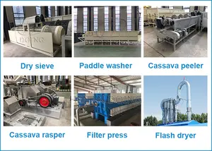 Fully Automatic Fufu Production Line Cassava Flour Processing Machine