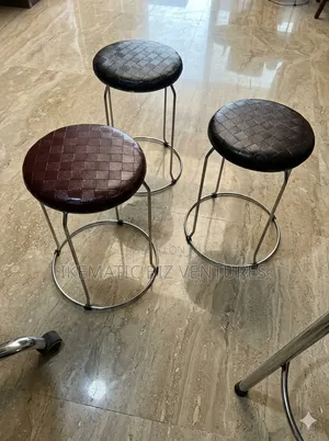 Round Metal Stool Chair With Foam Top