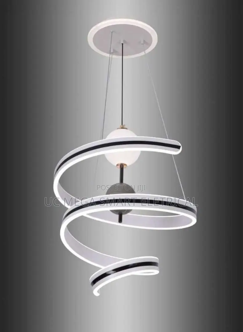 Modern Chandelier Led Ring Circular Ceiling Pendant Light Black Loft