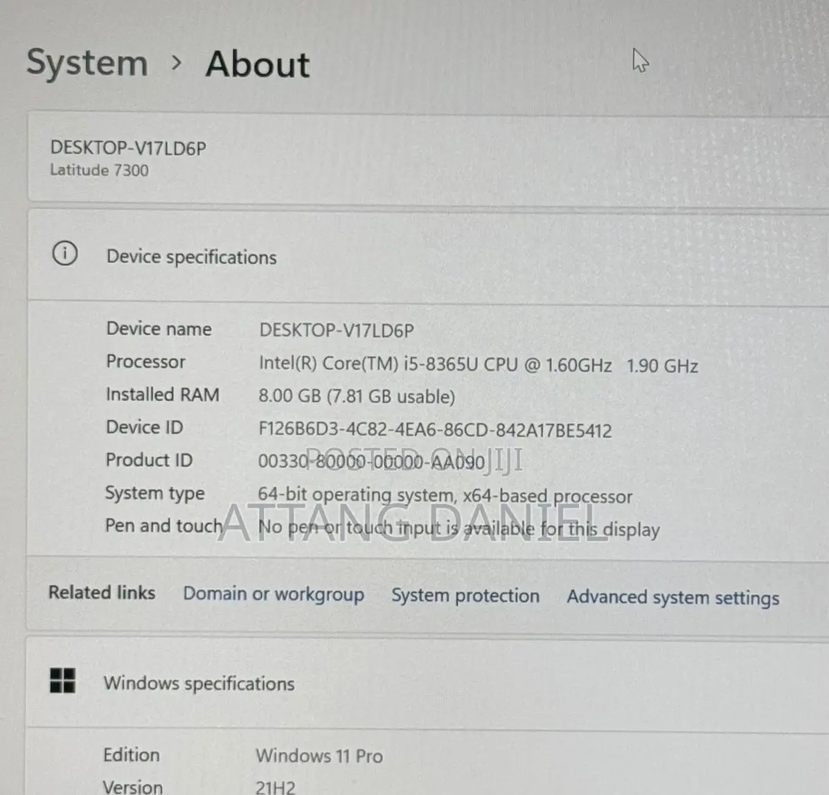 Laptop Dell Latitude 7300 8GB Intel Core i5 SSD 256GB