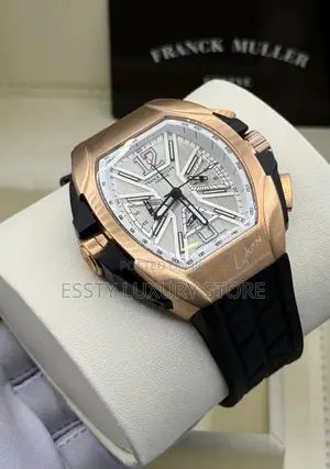Franck Muller Quality Luxury Men Rubber Wristwatch