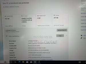 Laptop HP Omen 15-dh002nr 16GB Intel Core i7 SSD 512GB