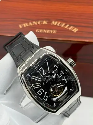 Franck Muller Quality Luxury Men Genuine Leather Wristwatch