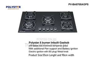 Polystar 5 Burner Inbuilt Gashob 60x90cm