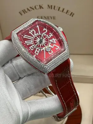 Franck Muller Stone Quality Luxury Men Genuine Leather Wristwatch
